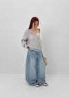 Shommi Wide Balloon Denim Pants