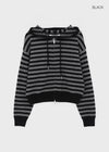[MADE] Tiruver Stripe Knit Hooded Zip-up