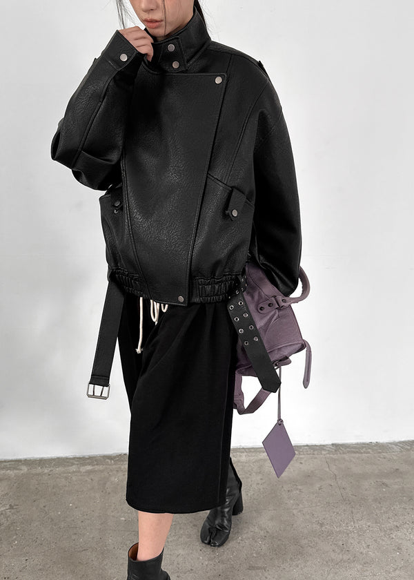 [MADE] Weeblytham High Neck Leather Jumper