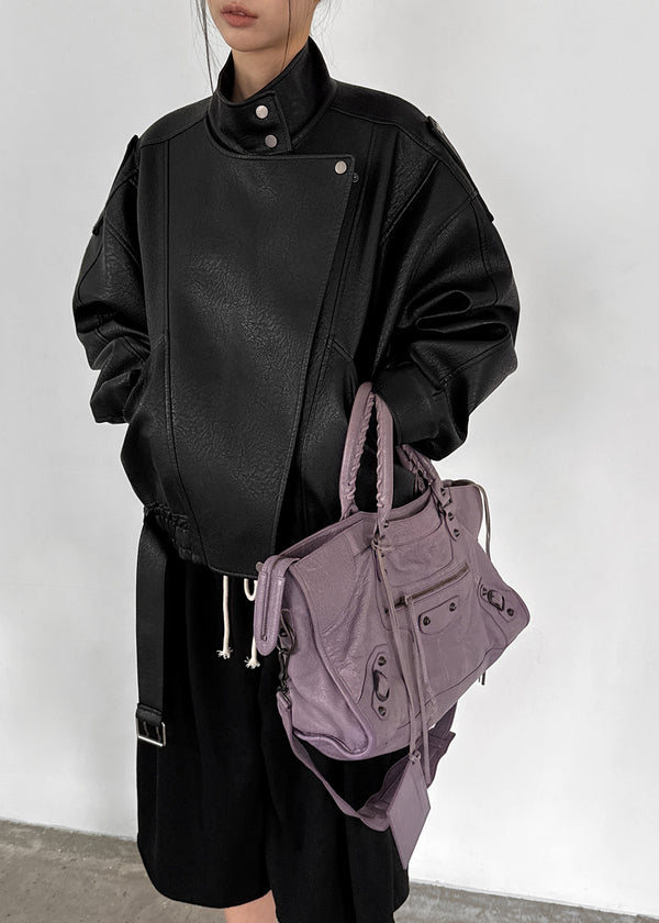 [MADE] Weeblytham High Neck Leather Jumper