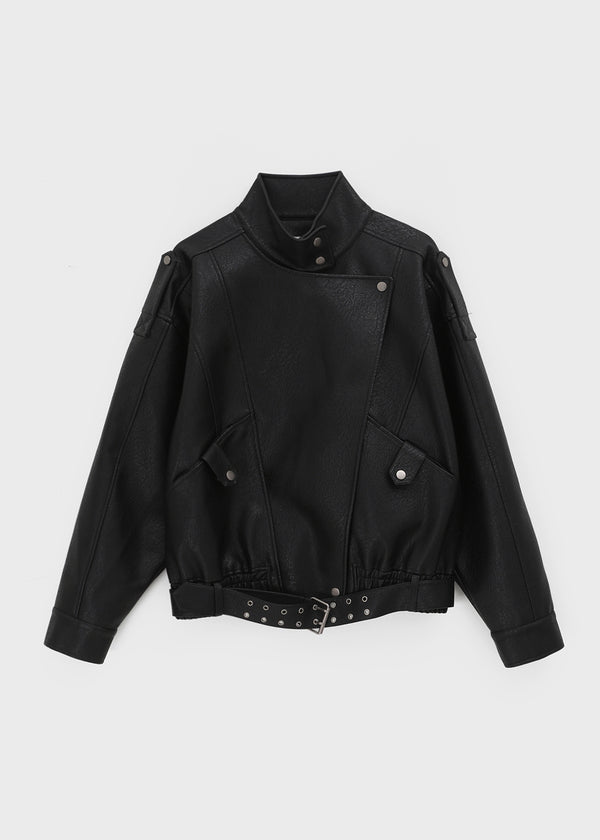 [MADE] Weeblytham High Neck Leather Jumper