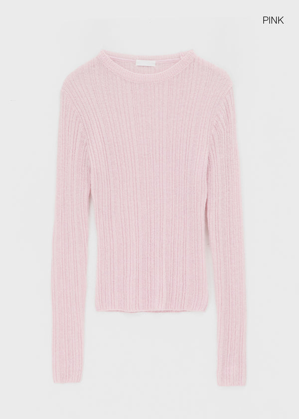 Contem Ribbed Round Wool Knit