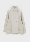 Cologne Double-button High-neck Trench Jacket