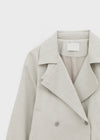 Cologne Double-button High-neck Trench Jacket