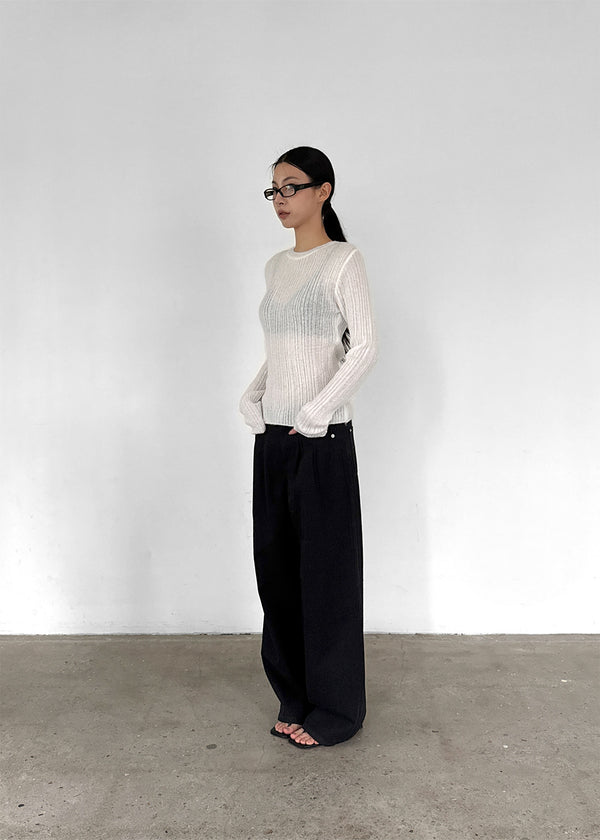 Contem Ribbed Round Wool Knit