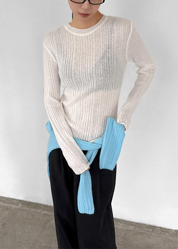 Contem Ribbed Round Wool Knit