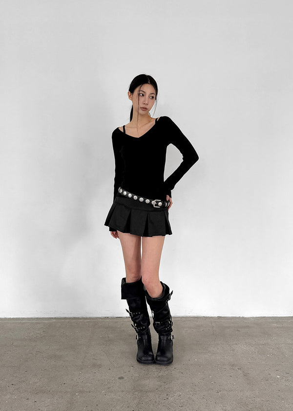 [MADE] Dearly V-Neck Ribbed Knit