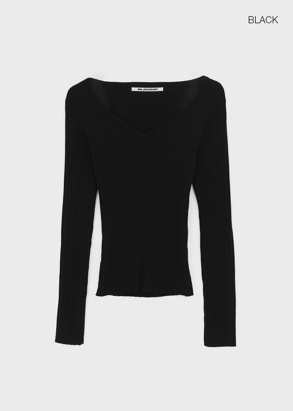 [MADE] Dearly V-Neck Ribbed Knit