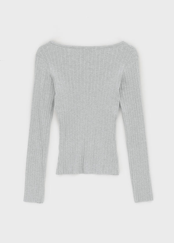 [MADE] Dearly V-Neck Ribbed Knit