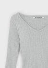 [MADE] Dearly V-Neck Ribbed Knit