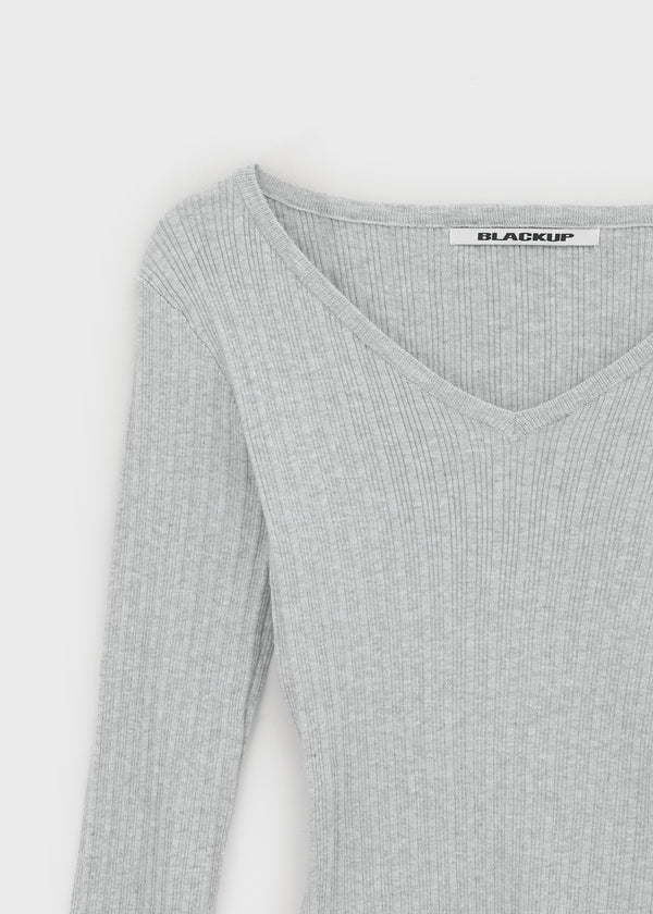 [MADE] Dearly V-Neck Ribbed Knit