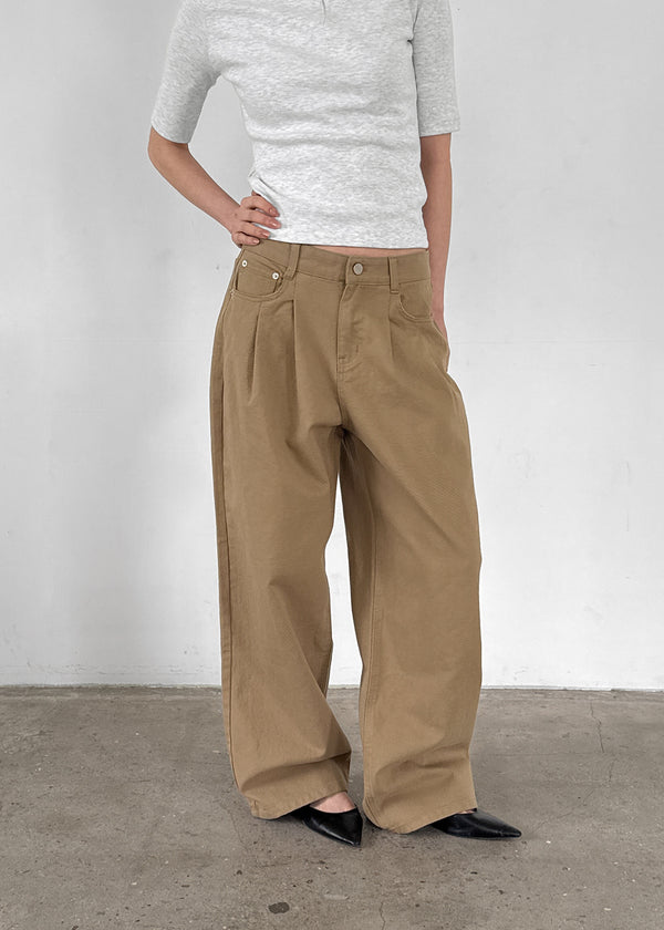 [MADE] Miu Two-Tuck Wide Cotton Pants