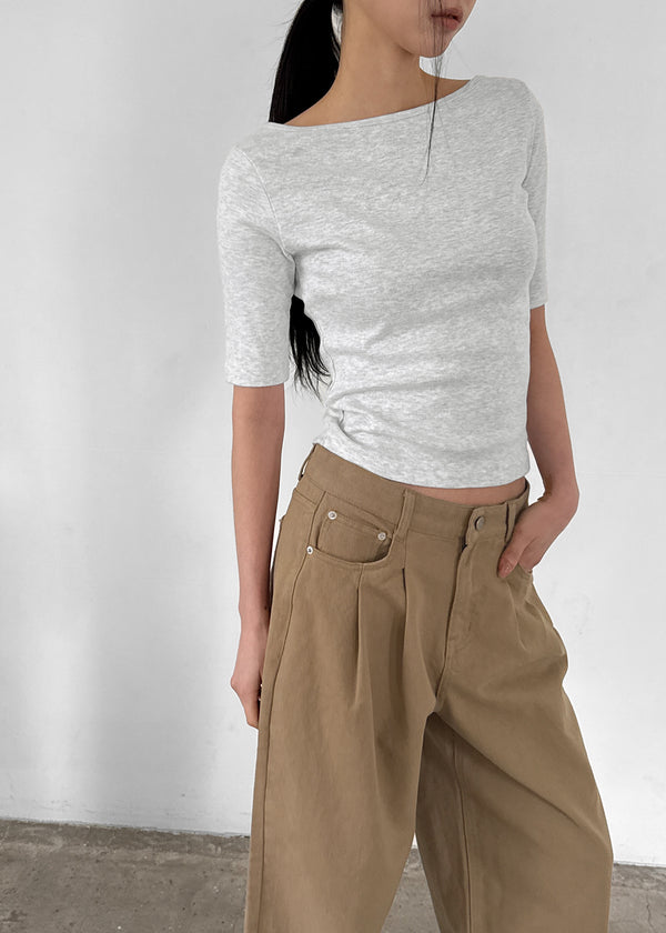 [MADE] Miu Two-Tuck Wide Cotton Pants