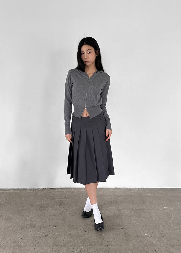 [MADE] Pretzel Pleated Midi Skirt