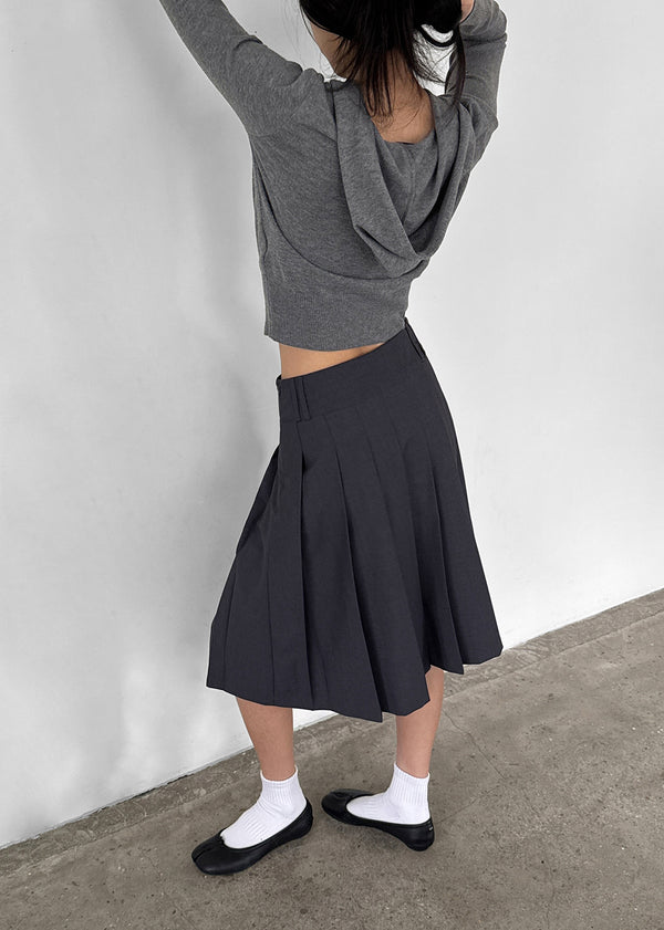 [MADE] Pretzel Pleated Midi Skirt