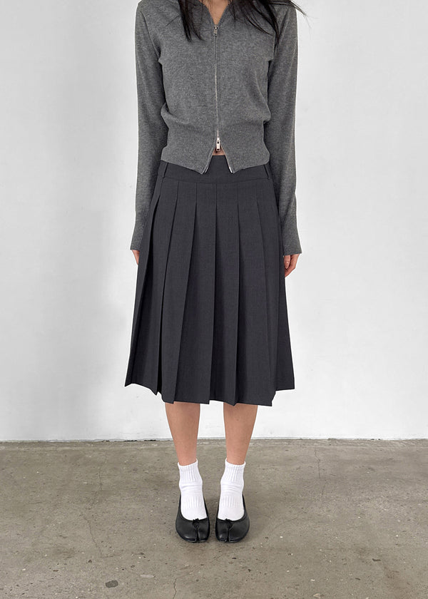 [MADE] Pretzel Pleated Midi Skirt