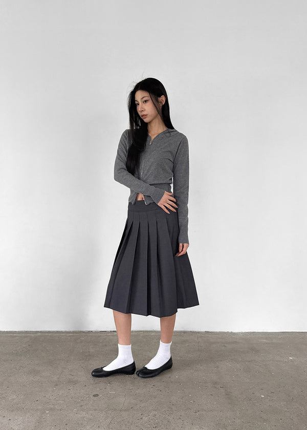 [MADE] Pretzel Pleated Midi Skirt