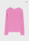Polite Round Tencel Long Sleeve T-shirt