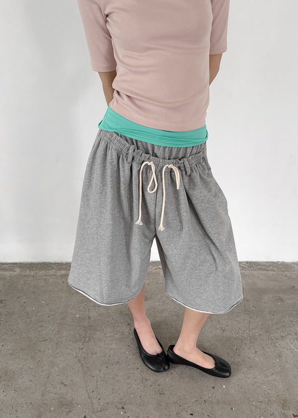 Tnancy Double Belt Cutout Bermuda Pants