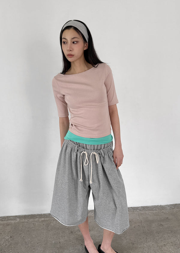 [MADE] Senko Boat Neck Half Sleeve Tee