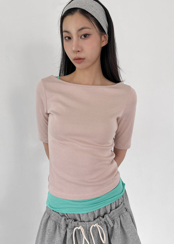 [MADE] Senko Boat Neck Half Sleeve Tee