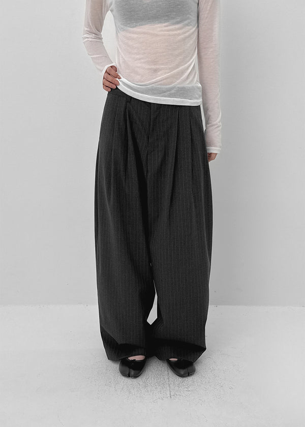 (UNISEX) Pedito Stripe Wide Slacks