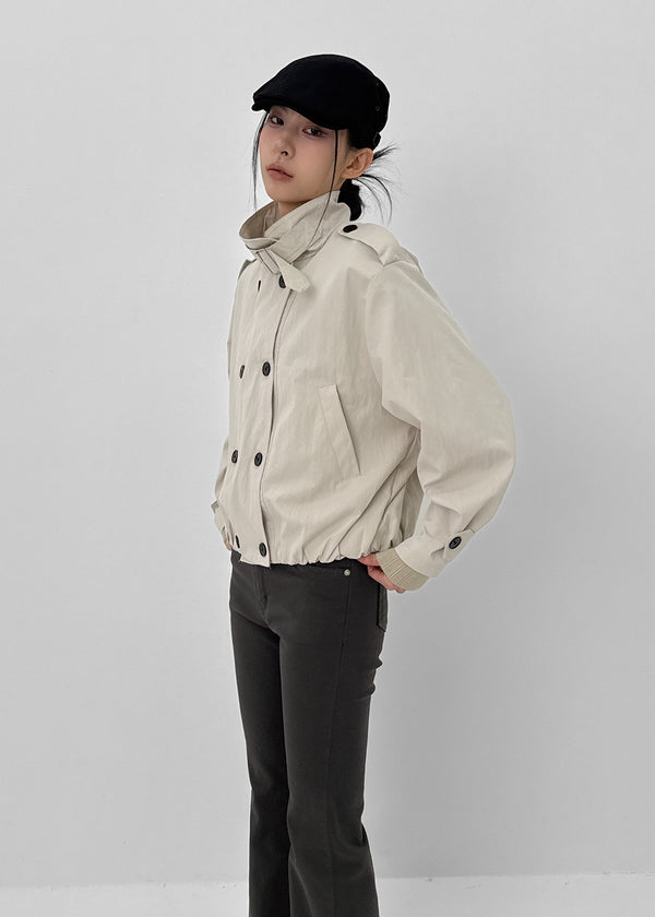 Flint High-neck Double-button Jacket