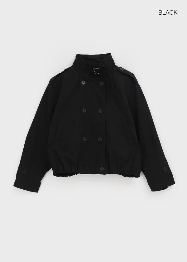Flint High-neck Double-button Jacket