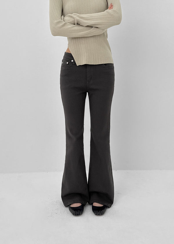 Lyrit Back Pocket Bootcut Cotton Pants