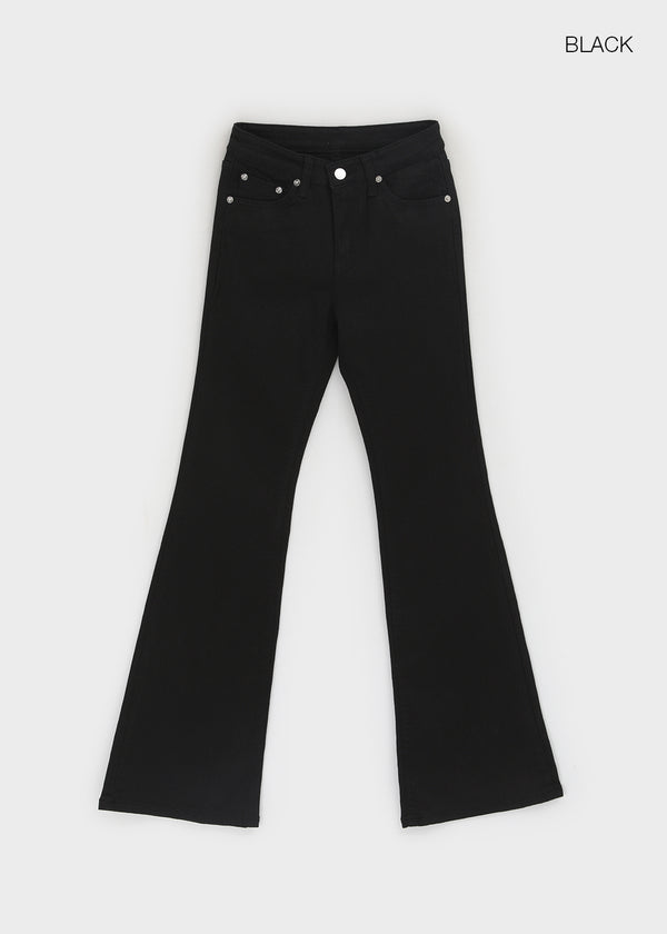 Lyrit Back Pocket Bootcut Cotton Pants
