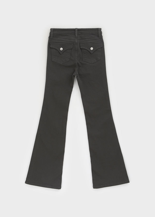 Lyrit Back Pocket Bootcut Cotton Pants