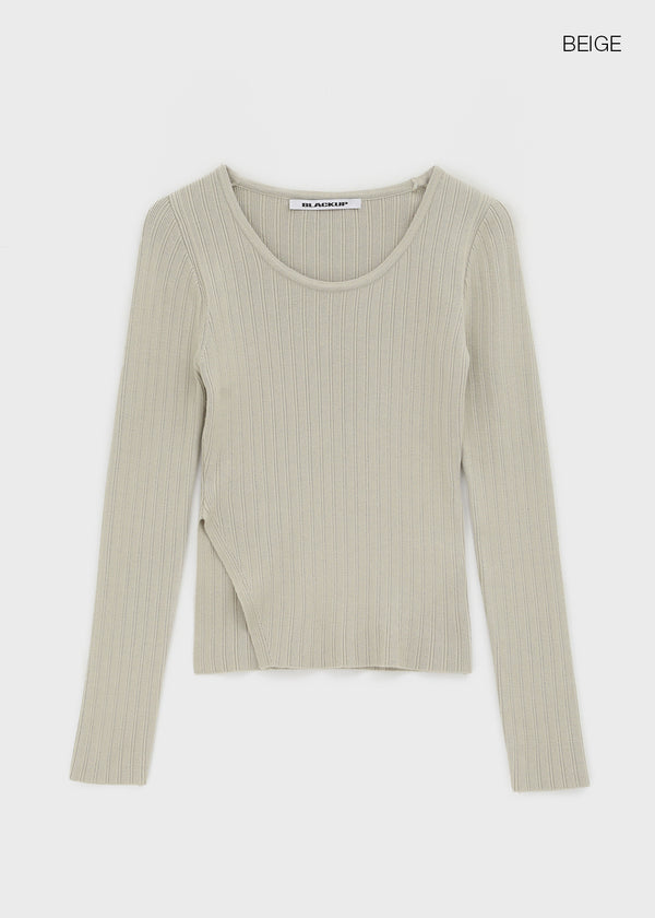 [MADE] Robenin Ribbed Slit Knit