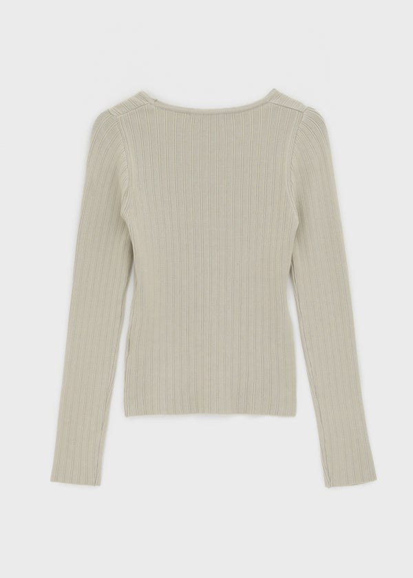 [MADE] Robenin Ribbed Slit Knit