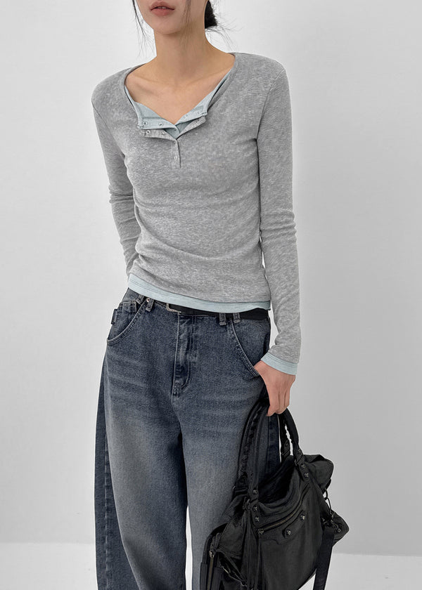 Beltiru Snap Balloon Wide Denim Pants