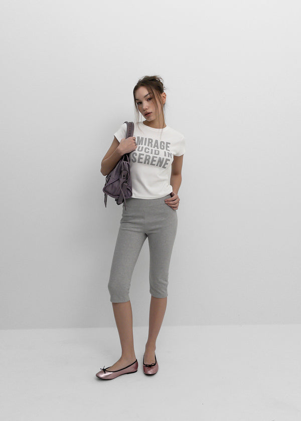 [MADE] Elsie Lettering Round-Neck Short-Sleeve T-Shirt