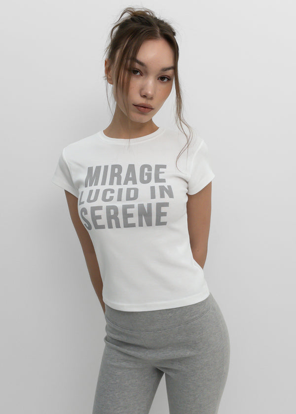 [MADE] Elsie Lettering Round-Neck Short-Sleeve T-Shirt