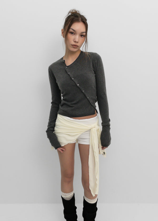 [MADE] Pochiming Diagonal Knit Cardigan