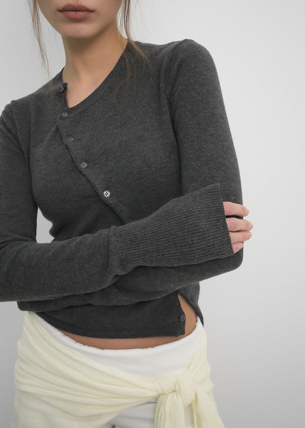 [MADE] Pochiming Diagonal Knit Cardigan