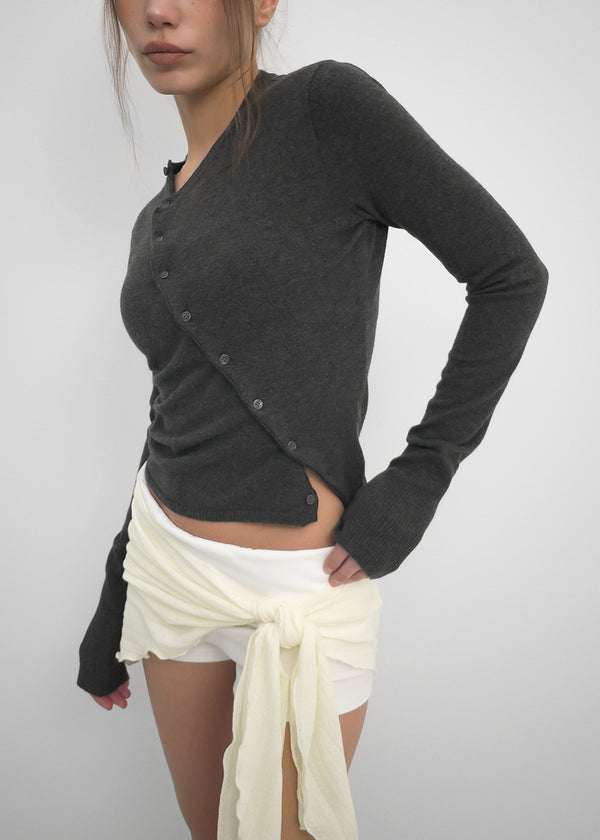 [MADE] Pochiming Diagonal Knit Cardigan