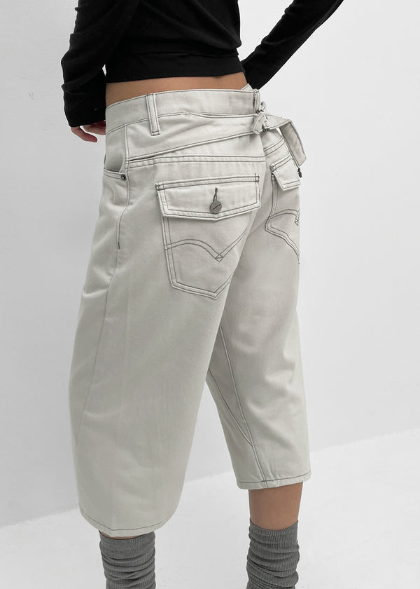 [MADE] Bromy Back-Strap Bermuda Denim Pants