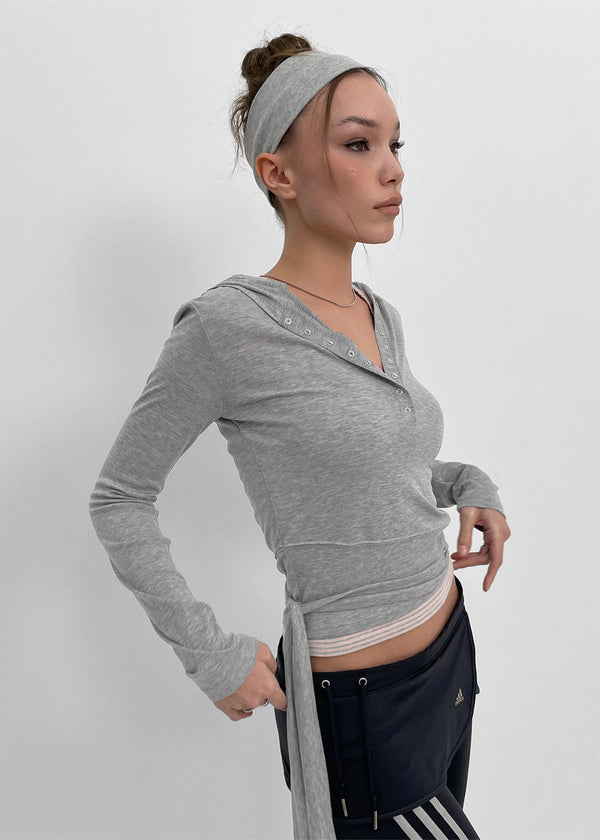 [MADE] Puria Strap Hooded Long-Sleeve T-Shirt