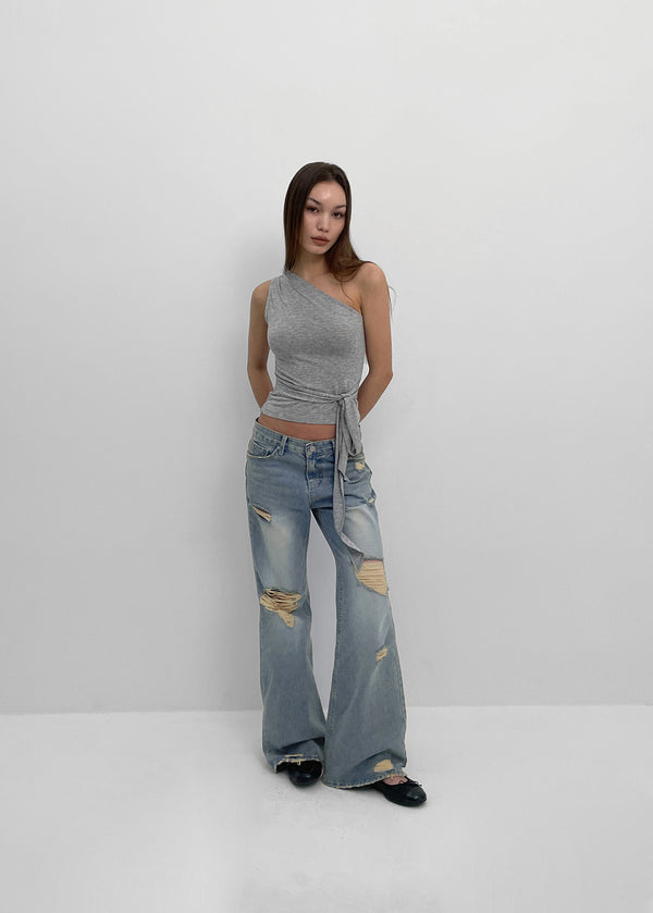 [MADE] Del Luna Damage Bootcut Denim Pants