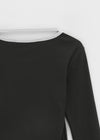 [MADE] Hato Layered Halter Henley-Neck Long-Sleeve Tee