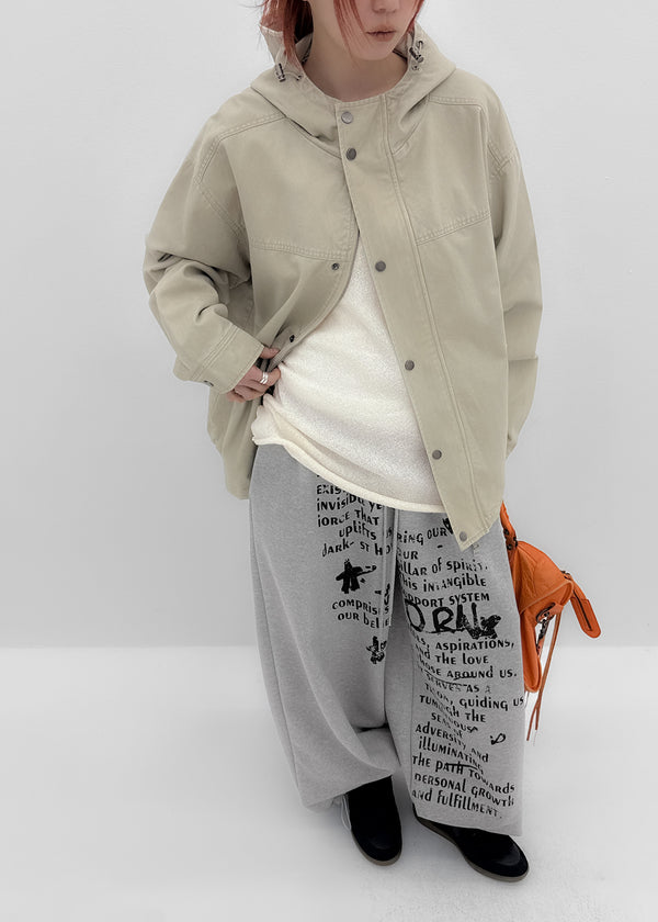 Holnan Lettering Wide String Pants