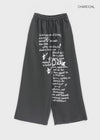 Holnan Lettering Wide String Pants