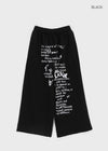 Holnan Lettering Wide String Pants