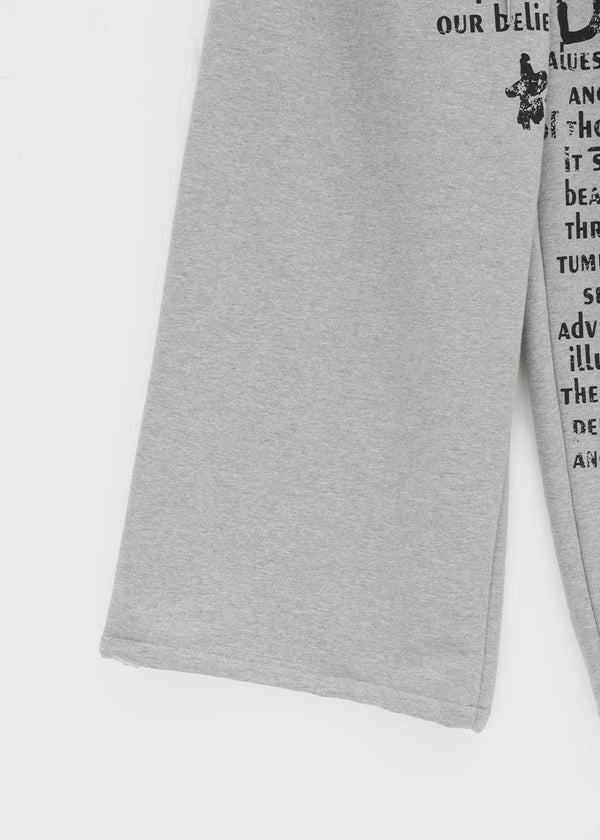 Holnan Lettering Wide String Pants