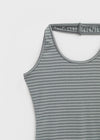 Tuan Stripe Long Halter Neck Sleeveless