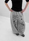 Holnan Lettering Wide String Pants