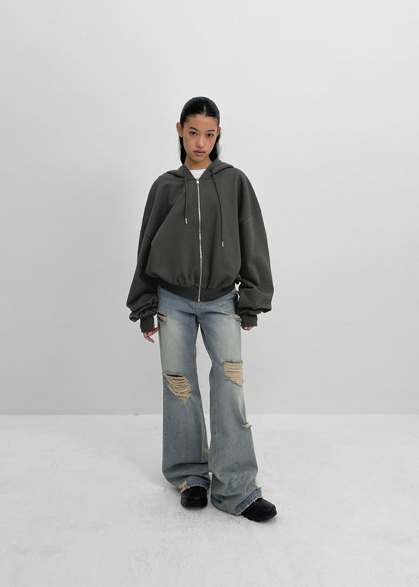 [MADE] Del Luna Damage Bootcut Denim Pants